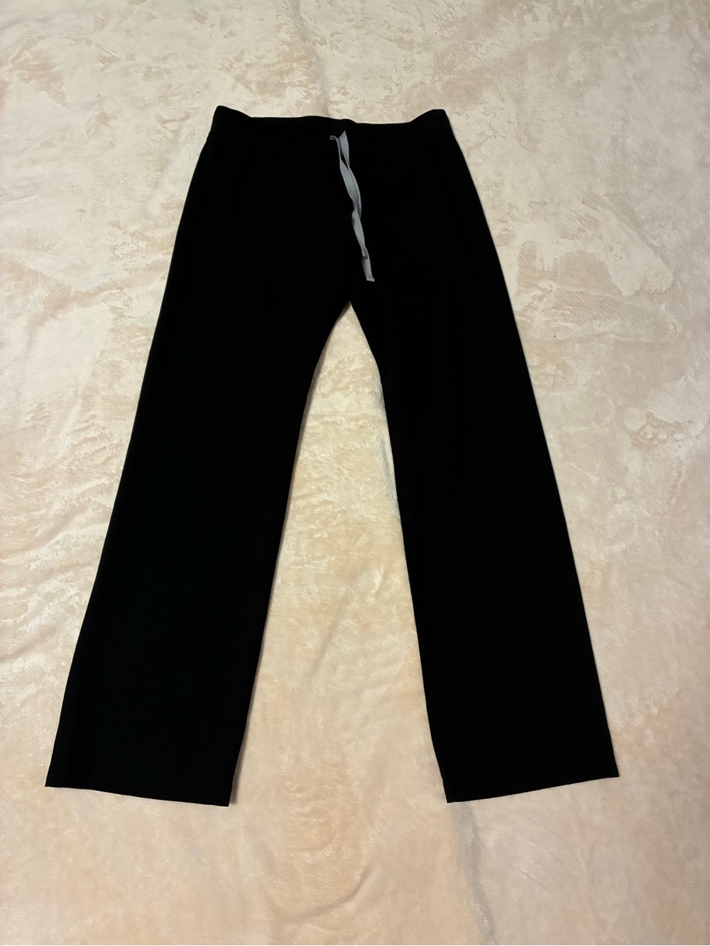 Figs Black Sweatpants with Gray Drawstring